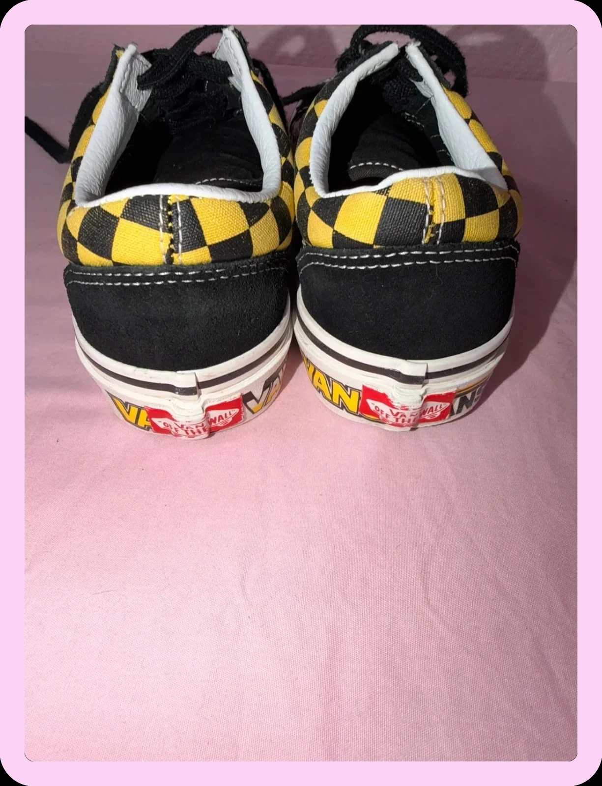 Zapatillas Vans Old Skool con patrón a cuadros amarillo y negro. En muy buen estado. – photo 5